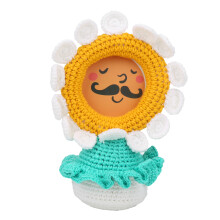 (Flower) Herzförmiger Baby-Fotorahmen Häkelarbeit Deko
