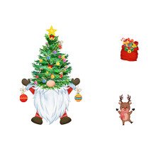 Glass Wall Decal Sticker Double Sided for Christmas Door-DJ4036