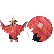 Adult Scarecrow Cloak Funny Scarecrow Costumes Men/Women-Red