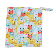 (Color Cat) 3pcs Waterproof Reusable Baby Diaper Wet Dry Storage Bags Color Cat