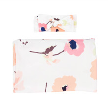 (#4 80 x 80cm) Neugeborener Wickeldecke-Kopfband-Set 80x80cm