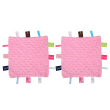 (Pink) 2x Baby-Sicherheitsdecke Weich Plüsch Rot