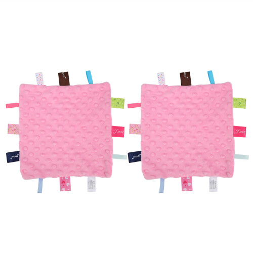(Pink) 2x Baby-Sicherheitsdecke Weich Plüsch Rot