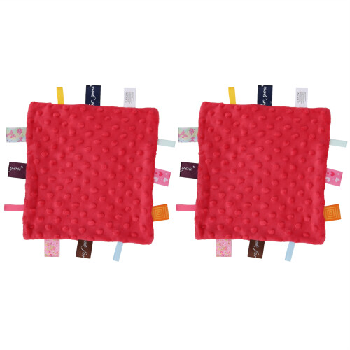 (Red) 2x Baby-Sicherheitsdecke Weich Plüsch Rot
