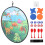 Children Dinosaur Pattern Cloth Dart Board Kid Game Toy 2