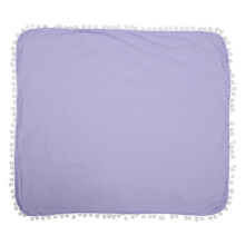 (Light Purple 87 x 77cm) Babydecke aus Baumwolle, Wickeldecke, Helllila, 87x77cm
