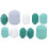 (Combination 3) Wooden Colored Stone Building Blocks Stacking Toy 1