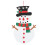 (White) Vilt kerst sneeuwpop DIY wandhanging ornament 1