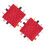 (Red) 2x Baby-Sicherheitsdecke Weich Plüsch Rot 3