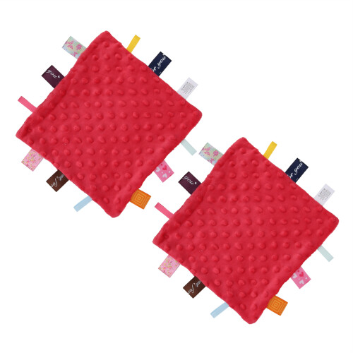 (Red) 2x Baby-Sicherheitsdecke Weich Plüsch Rot 2