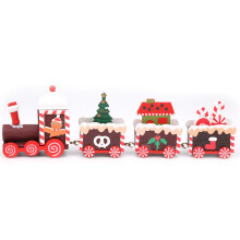 (Coffee) Mini houten treintje kerstcadeau voor kids