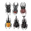(Black) 6tlg. Käfer-Modell Halloween Deko PVC 2