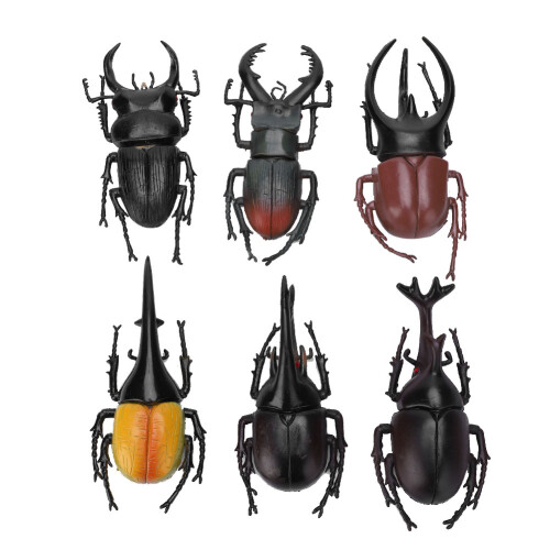 (Black) 6tlg. Käfer-Modell Halloween Deko PVC 1