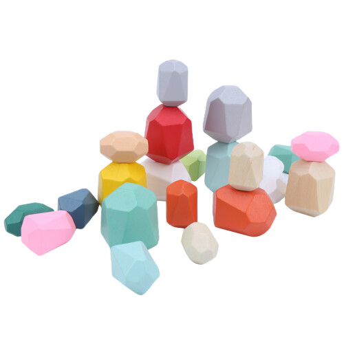 (Combination 6) 22pcs Wooden Block Stacking Toy 6 2