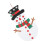 (White) Vilt kerst sneeuwpop DIY wandhanging ornament 5
