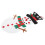 (White) Vilt kerst sneeuwpop DIY wandhanging ornament 2