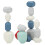(16pcs) Wooden MultiColor Stone Building Block 16pcs 3