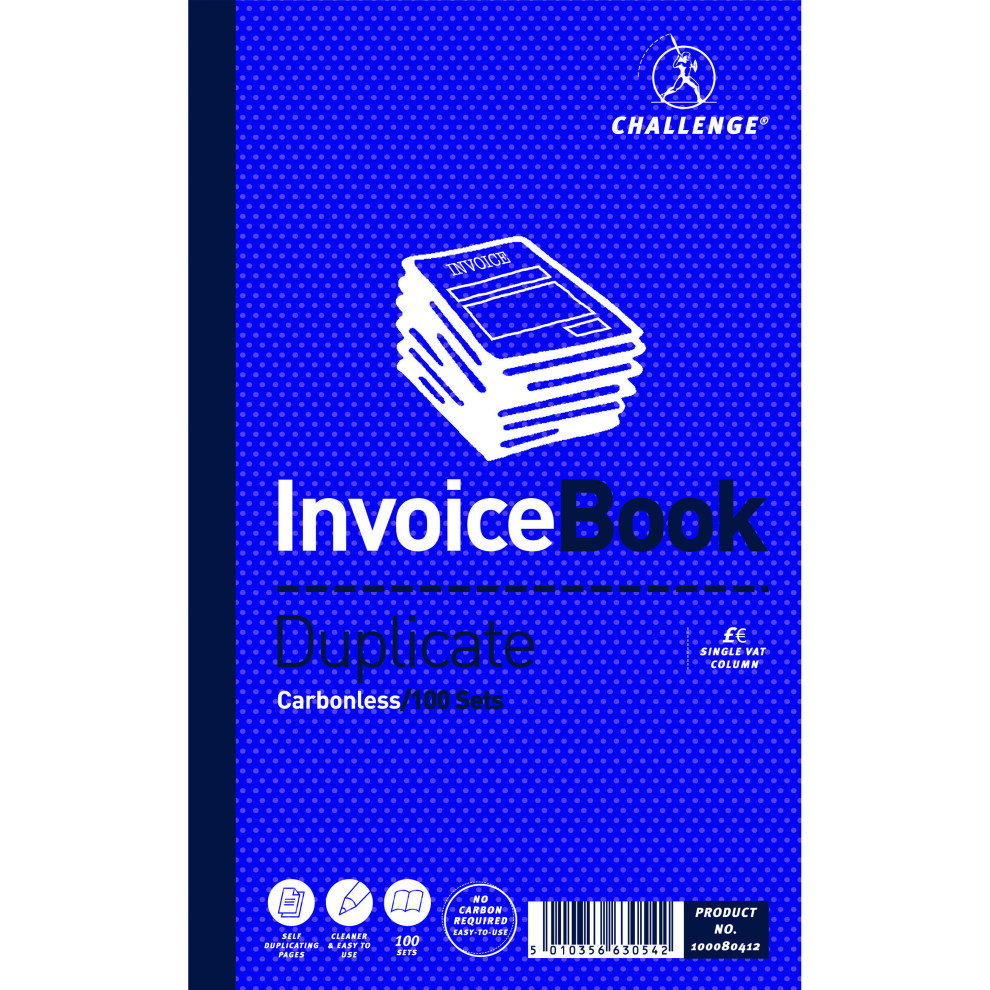 Duplicate Invoice Books with VAT/Tax - 100 Sets - Pack of 5