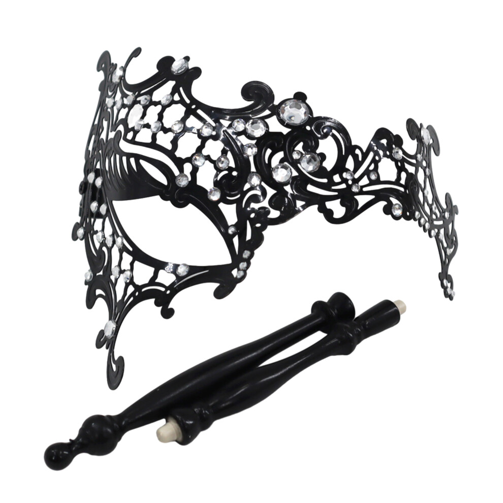 Masquerade Mask With Detachable Holding-Iron One Eye Black 7627000305350