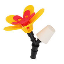 DIY Kunststoffkolibri-Futterstation Kit für den Garten – Wiederverwertbare Weinflasche, Blumenmuster