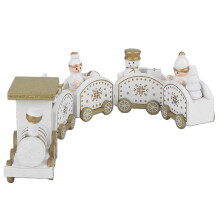 (White) Houten Sinterklaas Trein Speelgoed Kerstcadeau Wit