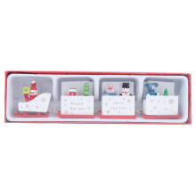 (White) Houten Trein Speelgoed Kids DIY Decoratie Wit