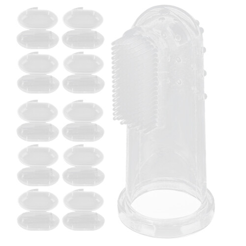 (Transparent Shell) 10x siliconen tandborstel