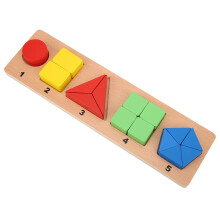 (C) Baby Wooden Geometric Shape Matching Toy