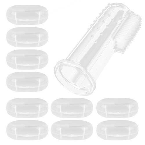 (Transparent Shell) 10x siliconen tandborstel 1