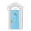 (Blue) Miniatura Casa Bambola Porta Betulla Rosso 1