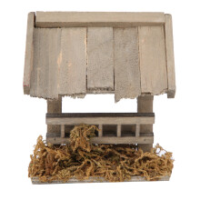 (Manger) Miniature Wood Manger Dollhouse Garden Decor