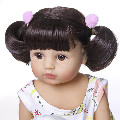 Bambola Silicone Reborn 56cm Abito Bianco