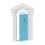 (Blue) Miniatura Casa Bambola Porta Betulla Rosso 4