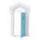(Blue) Miniatura Casa Bambola Porta Betulla Rosso 2