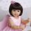 Bambola Silicone Reborn 56cm Realistica con Abito Rosa 3