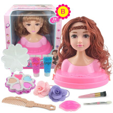 Fashion Make-up & Braid Doll Set for Girls