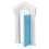 (Blue) Miniatura Casa Bambola Porta Betulla Rosso 3