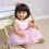Bambola Silicone Reborn 56cm Realistica con Abito Rosa 4