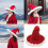 Stilvolle Weihnachtsmütze, elegante Hexenmütze, verdickte-Rot 3