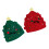 Schneemänner Weihnachtsmütze gestrickt bunt gestreift-Grün 2