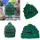 Schneemänner Weihnachtsmütze gestrickt bunt gestreift-Grün 3