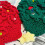Schneemänner Weihnachtsmütze gestrickt bunt gestreift-Grün 5