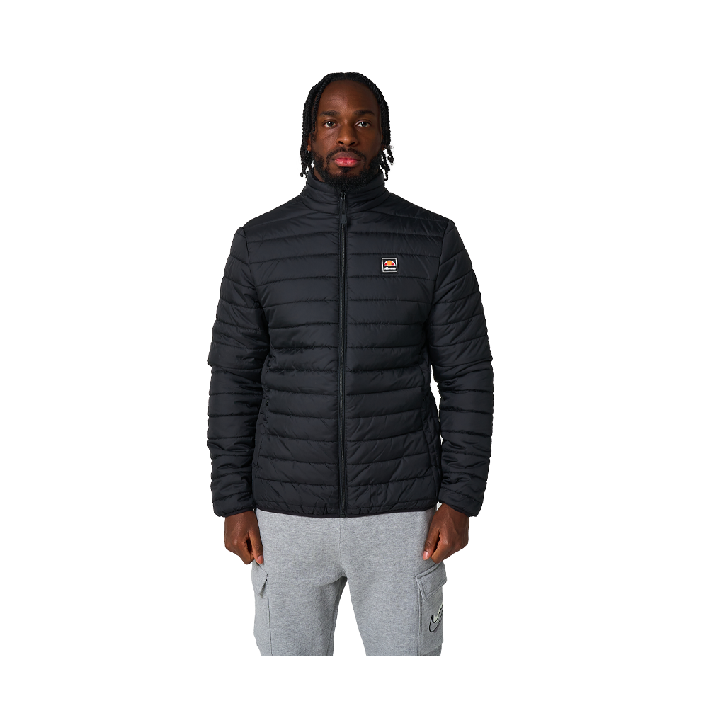 Ellesse Padded Jacket Black Red - No Hood Uk L