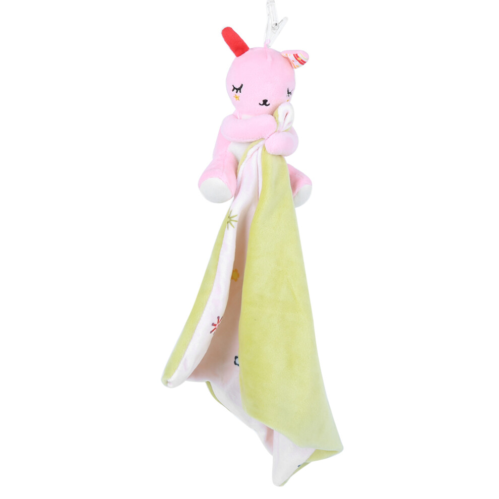 ( Rabbit) Infant Comfort Cartoon Towel Newborn Plush Toy Rabbit Pink