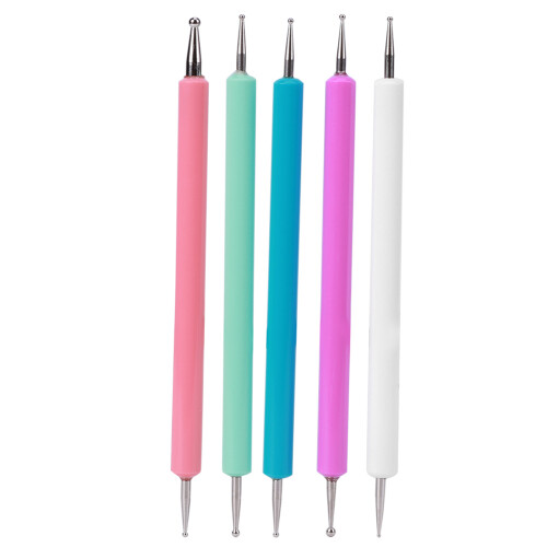 (Colour 5pcs / Set) 5pcs acrylic dotting pen & bead picker