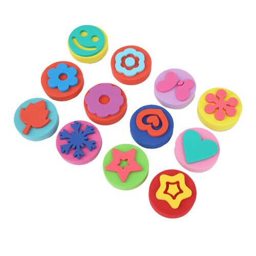 (Sponge Seals) Drawing sponge stamp for kids learning 1