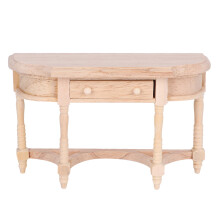 (Half-Round Drawer Desk) 1:12 Holz-Halb-Runde Schublade Puppenhaus-Modell