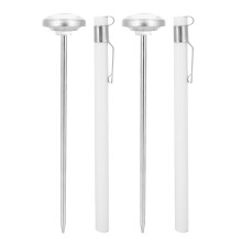 (White) 2 Stk Küchen-Thermometer Sofortanzeige Weiß