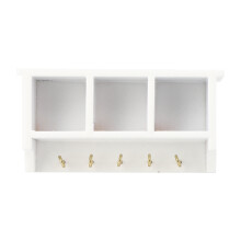 (White Wall Rack) 1:12 Puppenhaus Wandregal Mini-Möbel Weiß