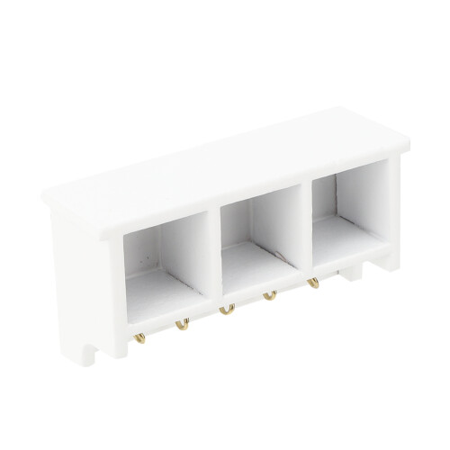 (White Wall Rack) 1:12 Puppenhaus Wandregal Mini-Möbel Weiß 2